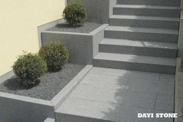 Stair Light Grey Granite Stone G603-10 All sides flamed Lx35x15cm - Dayi Stone